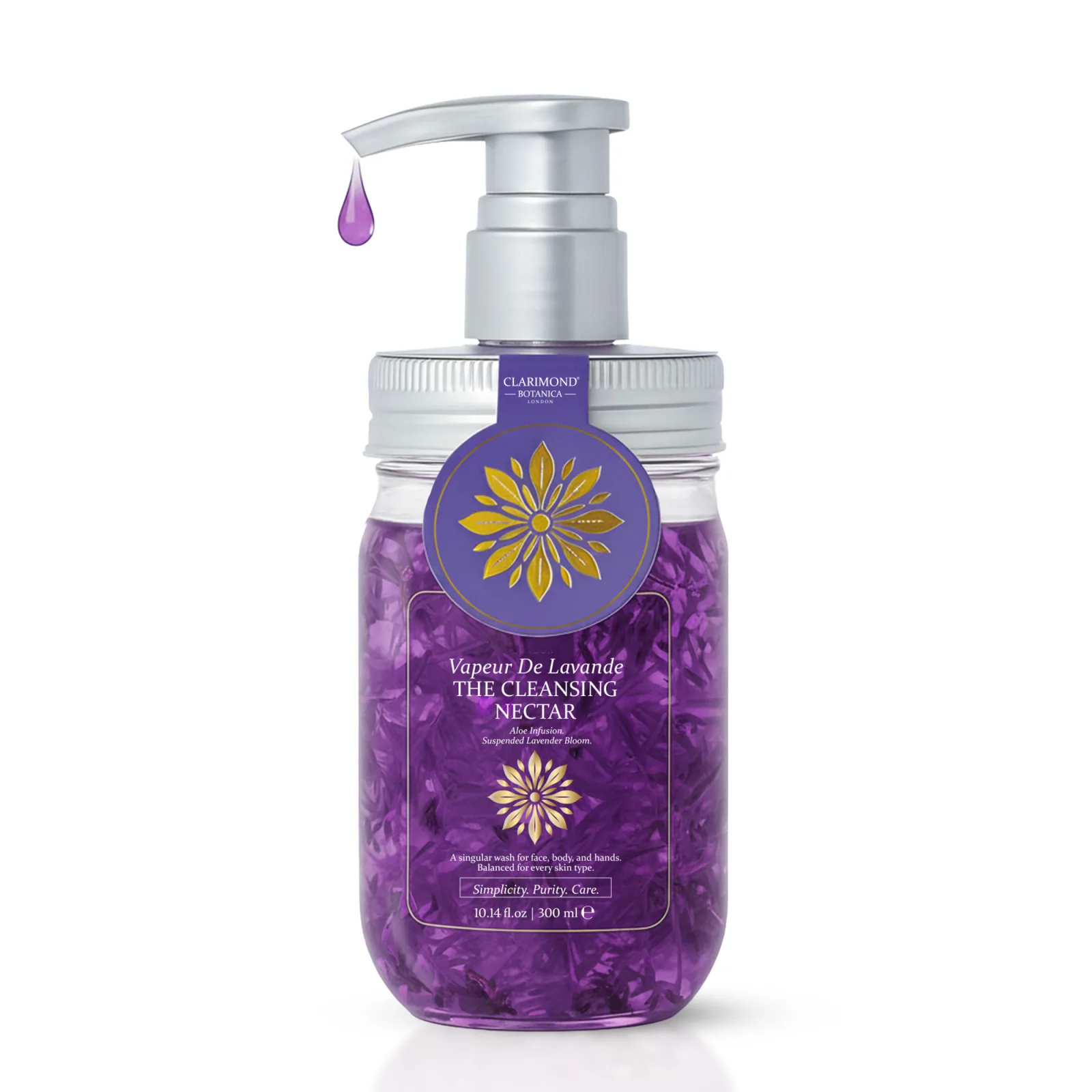 Clarimond vapeur de lavande cleansing nectar 500ml front product image